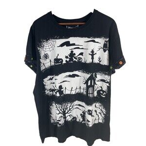 Rare Disney Store Halloween Silhouette Trick or Treat T Shirt Sz XL Upcycled